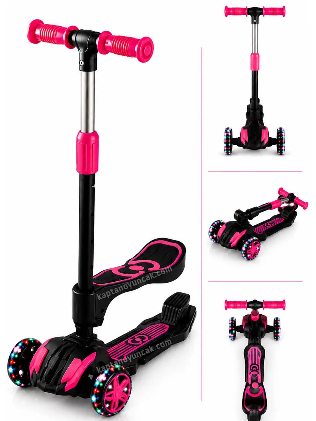 Cool Wheels 3 Tekerlekli Katlanabilir Işıklı Oturaklı Scooter