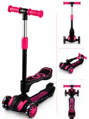 Cool Wheels 3 Tekerlekli Katlanabilir Işıklı Oturaklı Scooter 1
