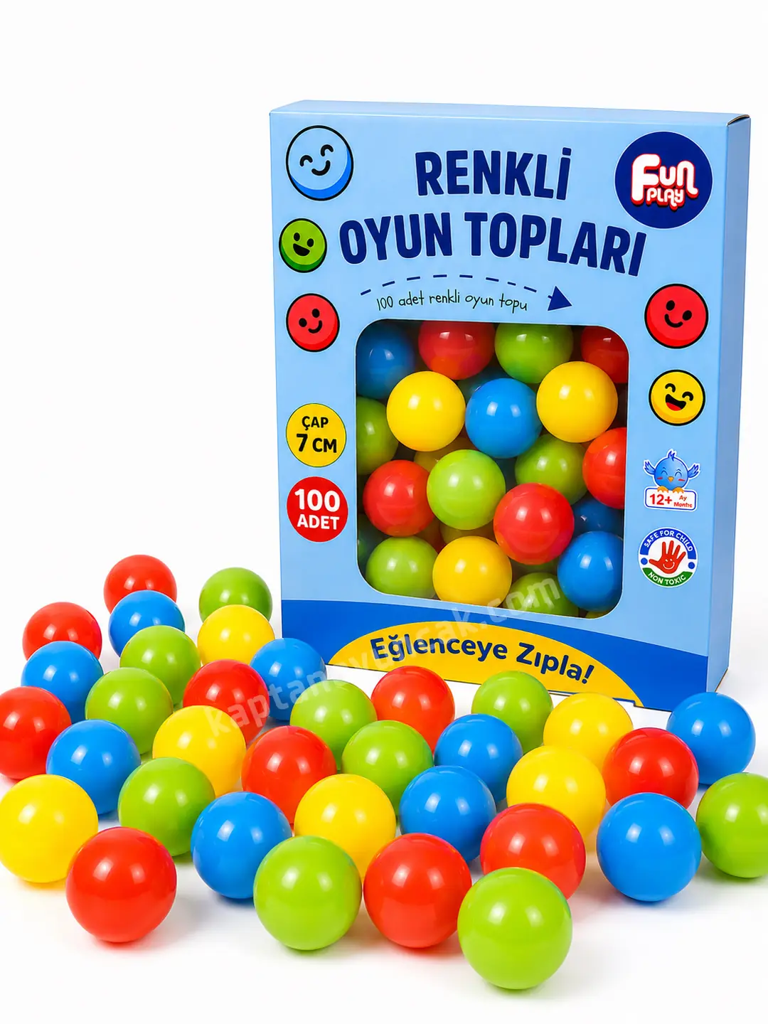 Oyun Havuzu Topları 7 Cm 100 Adet Kutulu 3