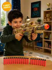 Nerf Sünger Mermili Belt Blitzer 18 Mermili Sünger Dart Atan Silah 77 cm 1