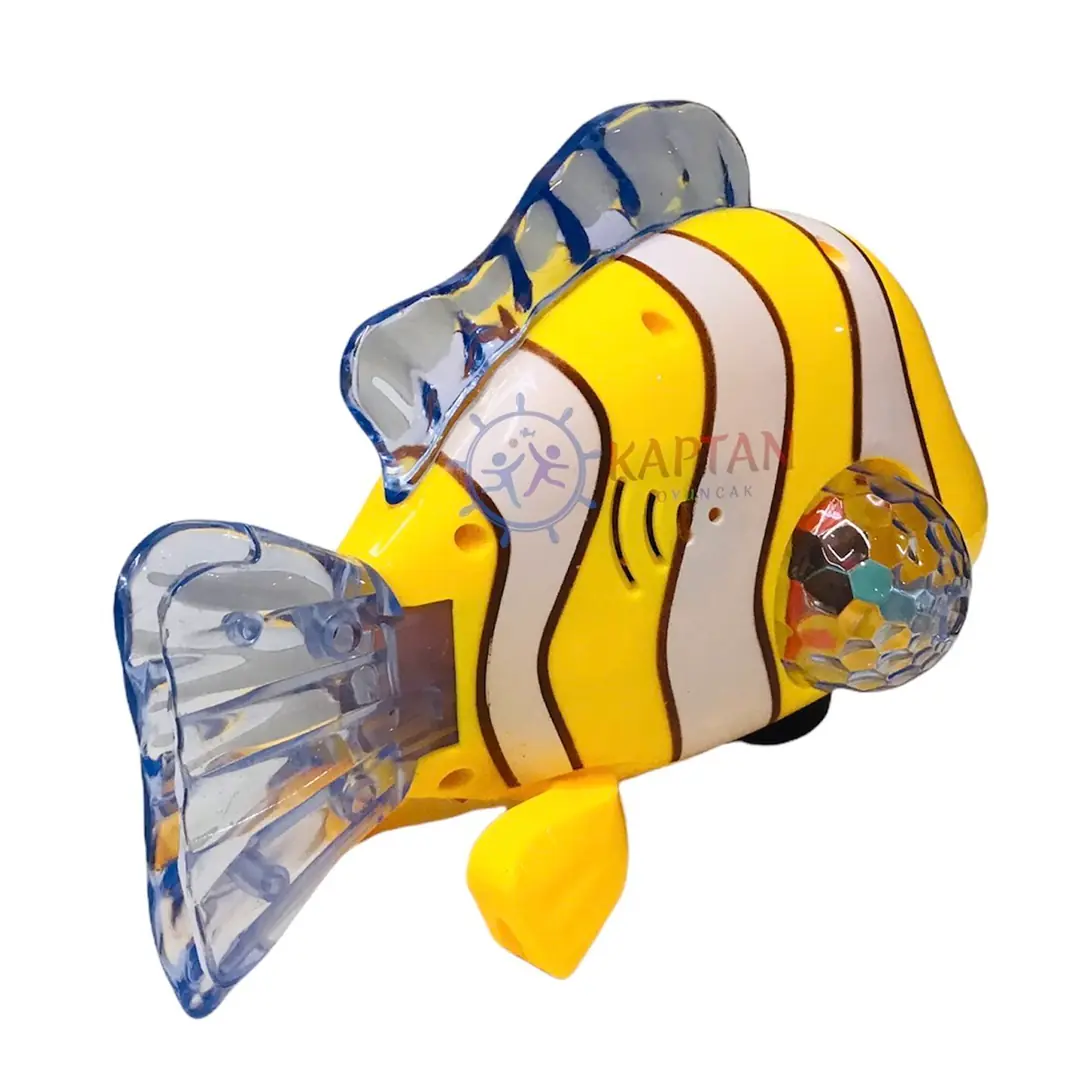 Hareketli Yürüyen Balık Oyuncak - Müzikli 3D Işıklı 3