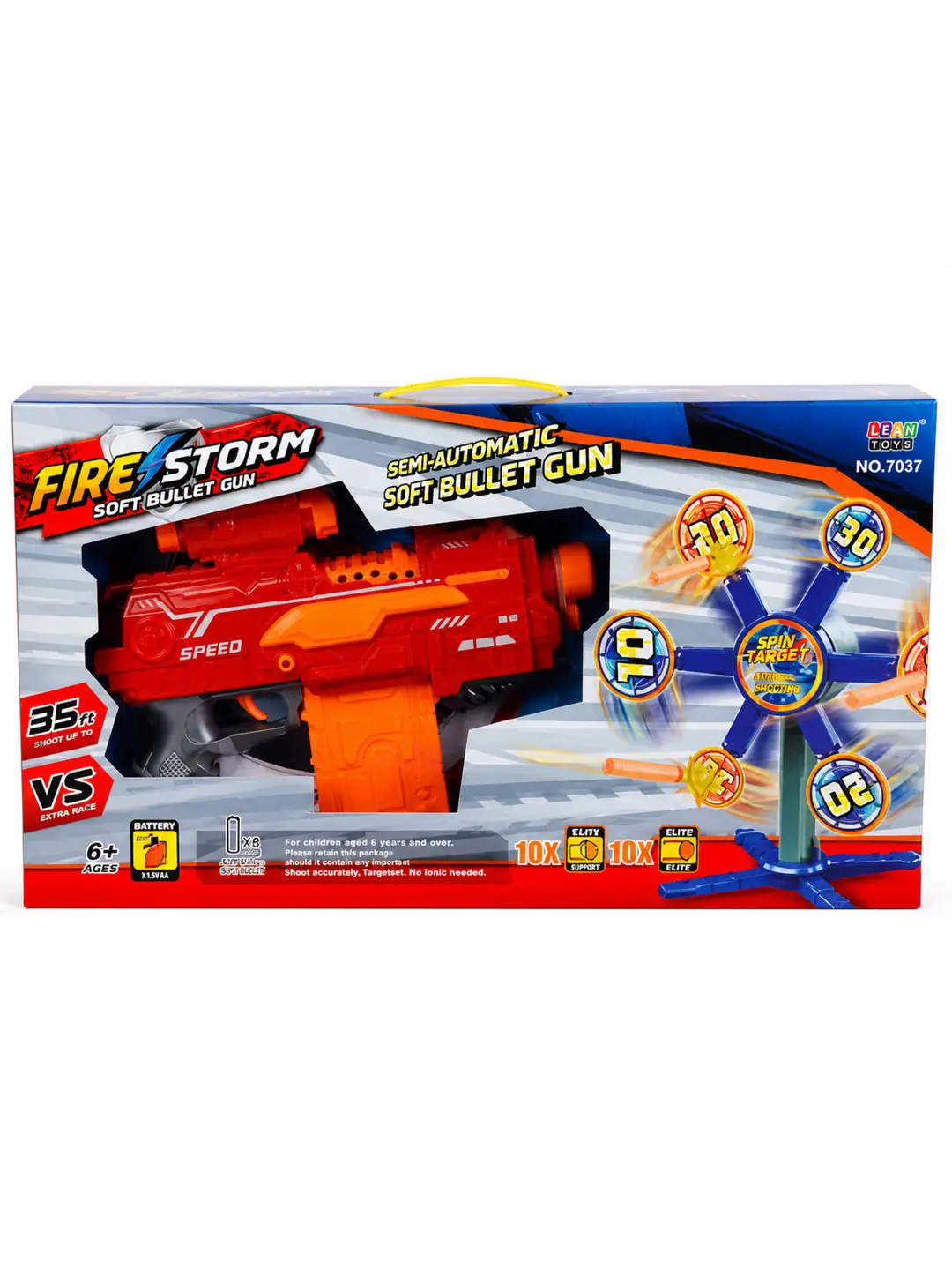 Fire Storm Pilli Yarı Otomatik Dart Atan Nerf Tabanca 7