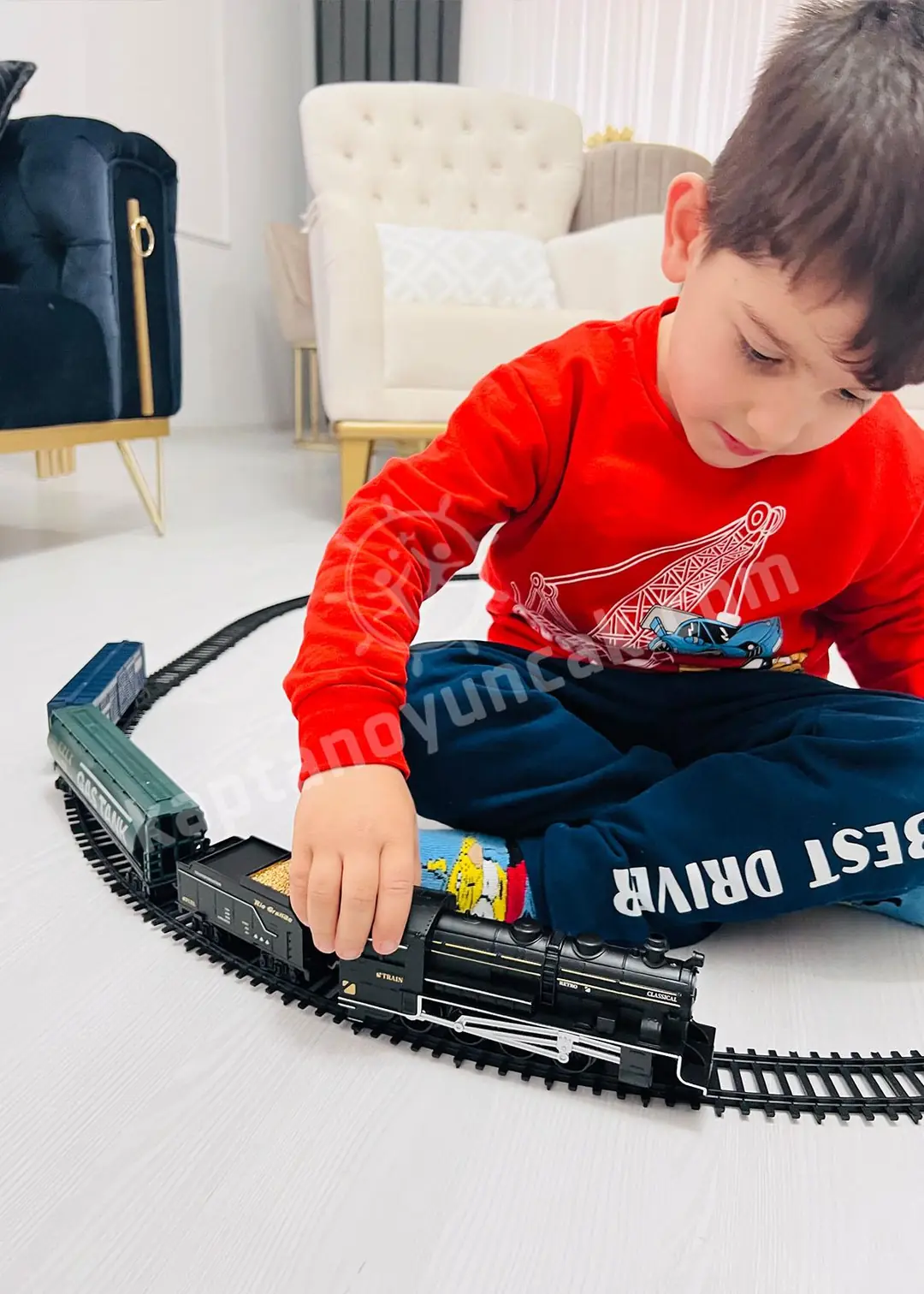 Vardem Sesli Işıklı Kara Tren 18 Parça 4