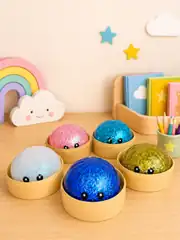 Dumpling Squishy Sürpriz Simli Renkli Çin Mantısı Büyük Boy 3