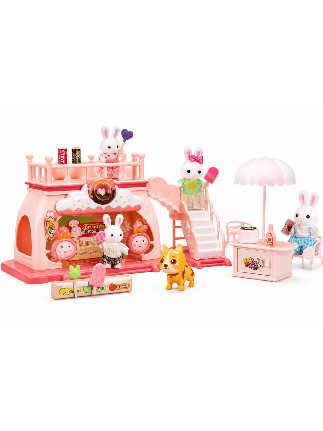 Bay Dreamy Mini Tavşan Ailesi Şeker ve Dondurma Dükkanı