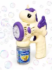 Pilli Otomatik Unicorn Pony At Köpük Balon Tabancası 2