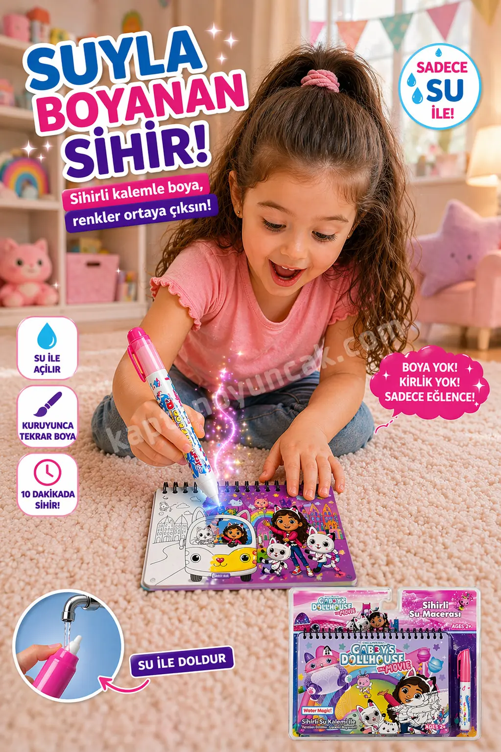 Gabby Sihirli Boyama Kitabı Sihirli Su Macerası