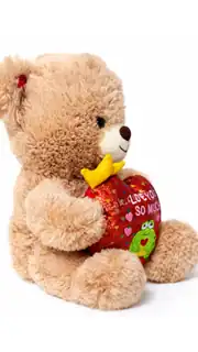 Love You Kalpli Peluş Ayı 30 Cm 3