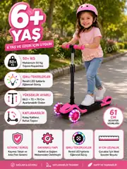 Cool Wheels 3 Tekerlekli Katlanabilir Tulpar Işıklı Scooter 1