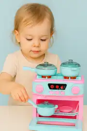 Pilli Ocaklı Fırın Büyük Boy Oyuncak Seti 1