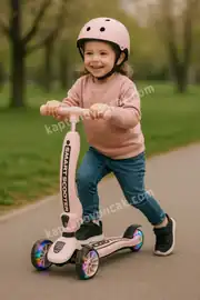 Smart Tekerlekleri Led Işıklı Oturaklı Scooter 2