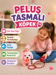 Tasmadan Kontrollü Sesli Hareketli Yürüyen Peluş Köpek 1