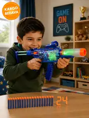 Nerf Sünger Mermili Işıklı Loadout Cyberlight Ghost 24 Mermili Sünger Dart Atan Nerf Silah 35 cm 1
