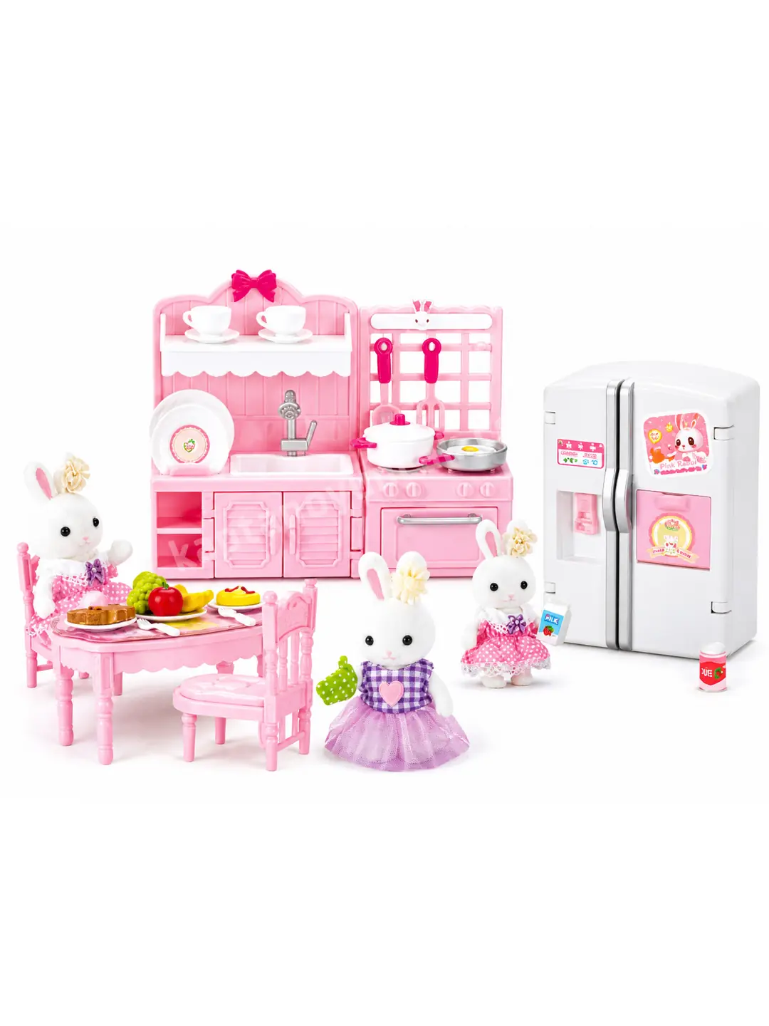Bay Dreamy Mini Tavşan Ailesi Büyük Mutfak Oyun Seti