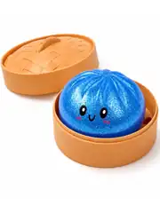 Dumpling Squishy Sürpriz Simli Renkli Çin Mantısı Büyük Boy 7