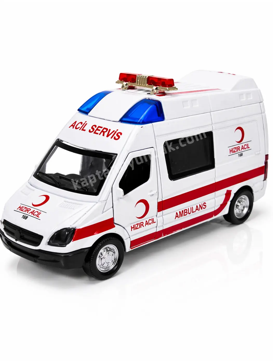 Sesli Çek Bırak İlk Yardım Aracı Metal Ambulans Araba 5