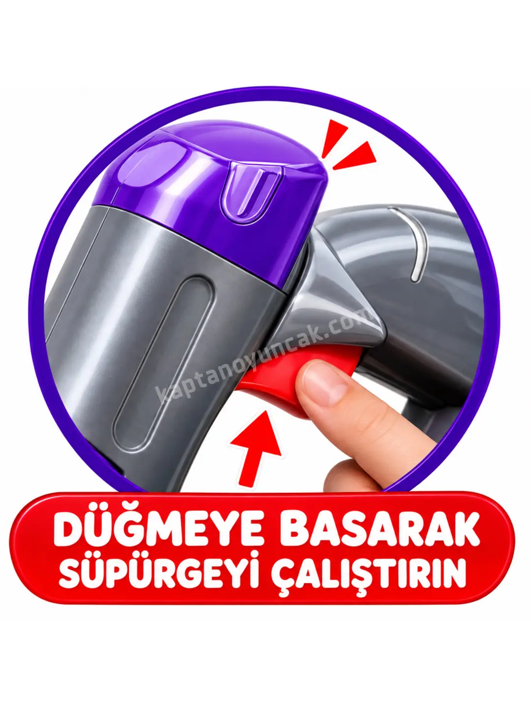 Ayaklı Dyson Dikey Süpürge Pilli Süpürge 2si 1 Arada Aparatlı Çekim Gücü 6
