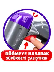 Ayaklı Dyson Dikey Süpürge Pilli Süpürge 2si 1 Arada Aparatlı Çekim Gücü 6