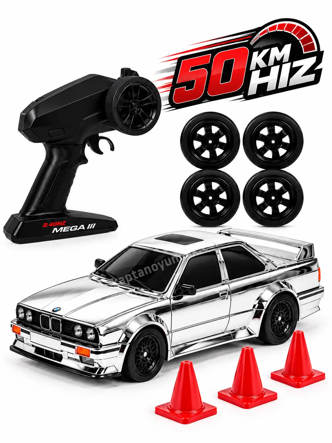 Uzaktan Kumandalı 50 Km Hız Yapabilen 4x4 Drift Atabilen Bmw E30 Araba
