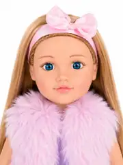 Mor Yelek Giyen Etekli Alya Bebek 47 Cm 3