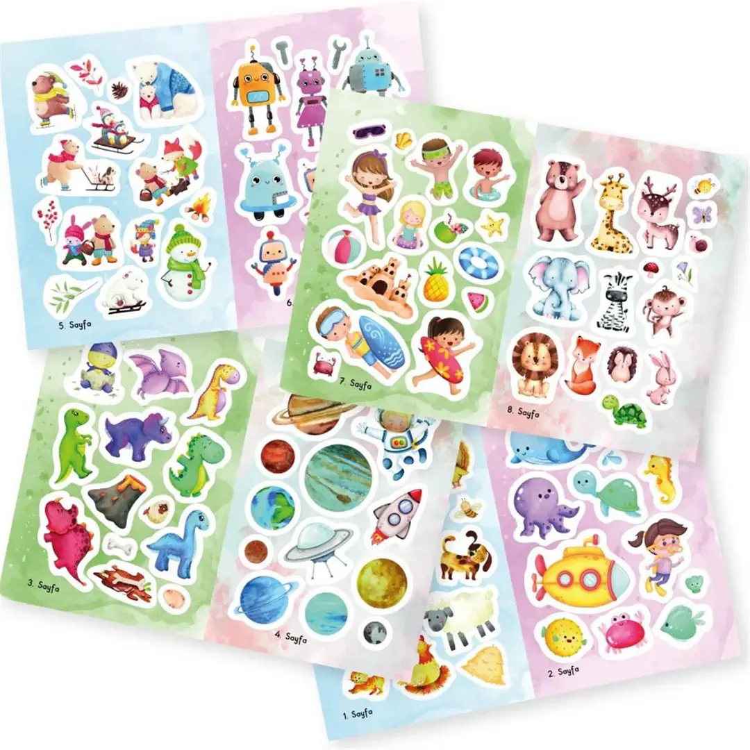 Tükenmeyen Sticker Kitabım 100+ Tekrar Tekrar Kullanılabilen Sticker 3