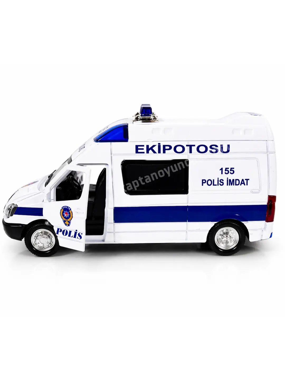 Sesli Çek Bırak İlk Yardım Aracı Metal Polis Araba 3