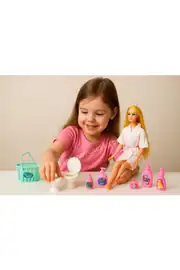 Anlily Aksesuarlı Tuvalet Lavabo Temizlik Bebek Oyun Seti 2