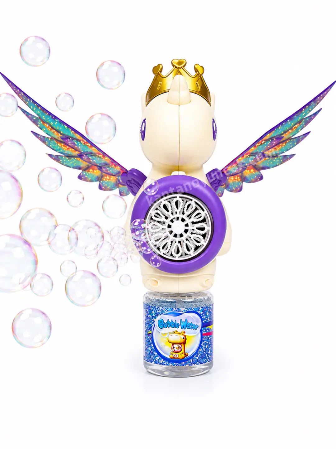 Pilli Otomatik Unicorn Pony At Köpük Balon Tabancası 3
