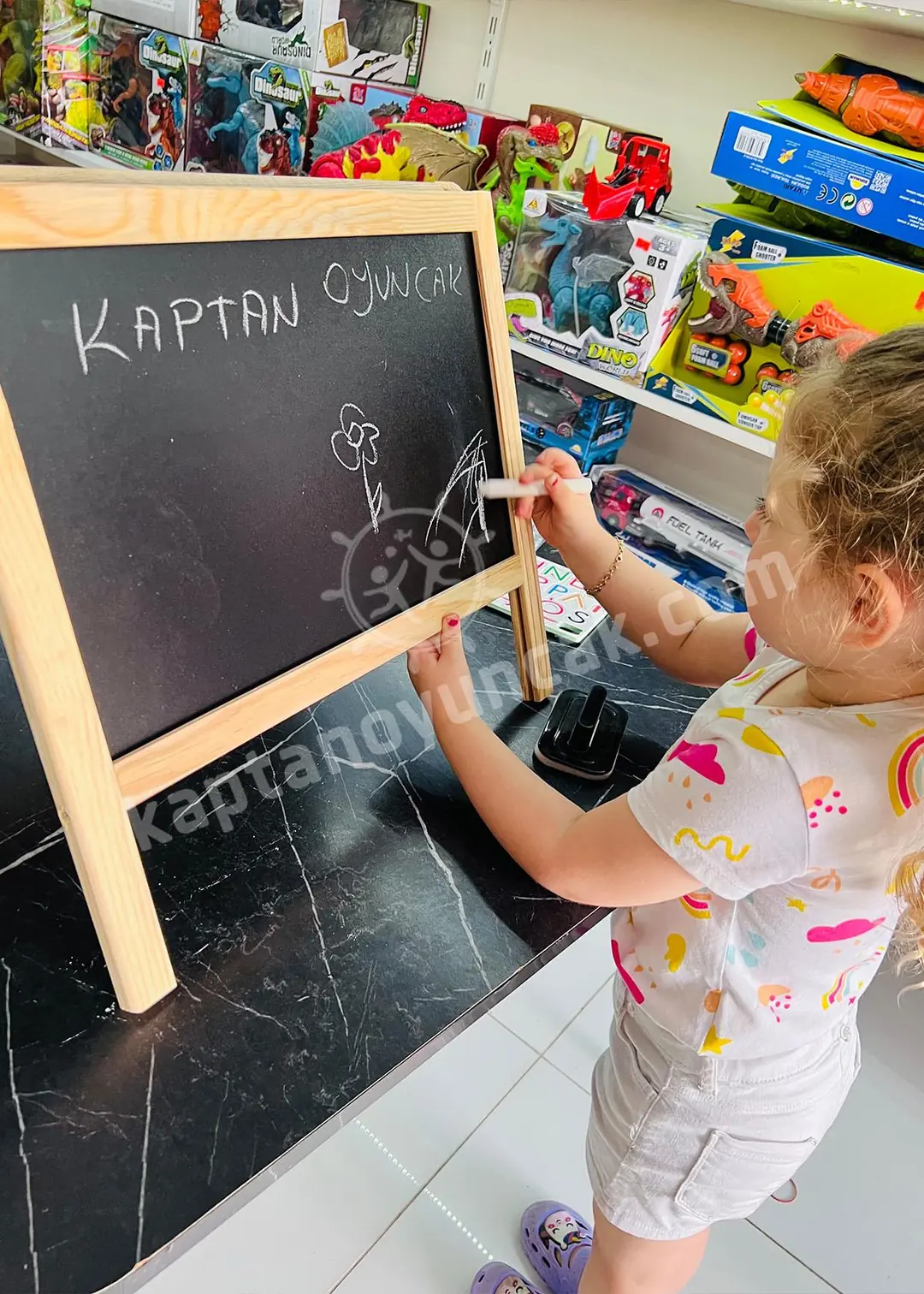 Manyetik Çift Taraflı Masaüstü Ahşap Yazı Tahtası 2