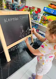 Manyetik Çift Taraflı Masaüstü Ahşap Yazı Tahtası 2