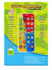 Şarjlı Kukuli Eğitici Telefon Pro Max Dokunmatik +500 Farklı Eğitici Türkçe Sesli Fonksiyonlu Telefon 4