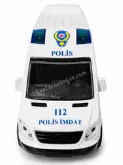 Sürtmeli Sesli ve Işıklı Polis Ekip Araba 3