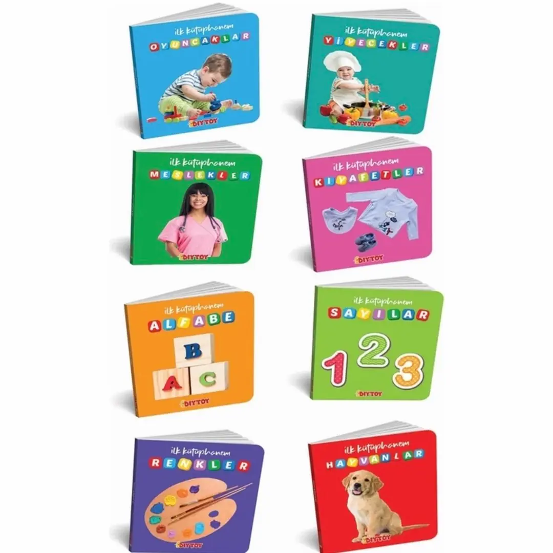 Diytoy İlk Kütüphanem İlk Sözcükler 8li Kitap Seti - Eğitici Öğretici Oyuncak 2