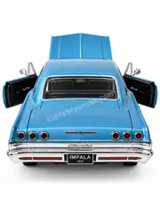 Kapıları Açılıp Kapanabilen Çek Bırak Metal Chevrolet İmpala S 1965 1:24 5