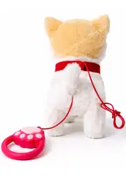Tasmadan Kontrollü Sesli Hareketli Yürüyen Peluş Boncuk Köpek 4