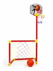 2 si 1 Arada Portatif Futbol Kalesi ve Basket Pota Oyun Seti 4