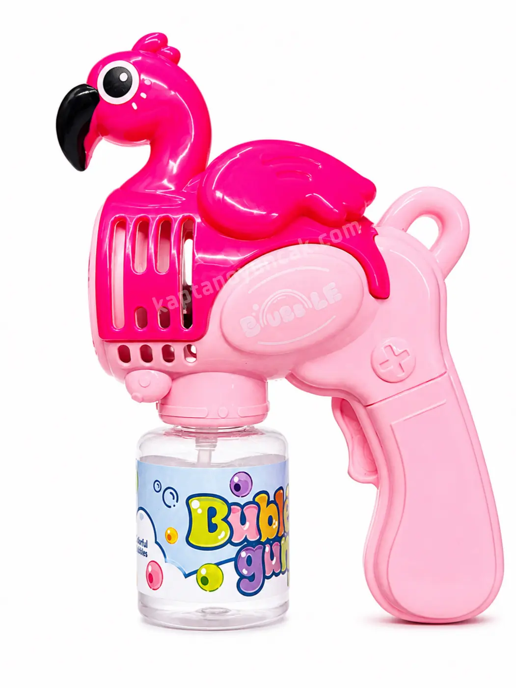 Pilli Otomatik Flamingo Köpük Balon Tabancası 5