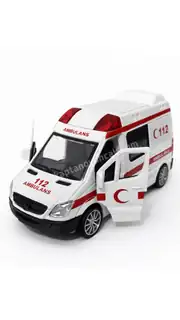Can Sesli Çek Bırak Metal Ambulans Araba 1
